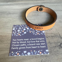 Adoptive Dad Snap Leather Bracelet