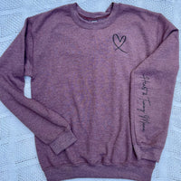 Heart & Tummy Mama Graphic Crew Neck Sweatshirt
