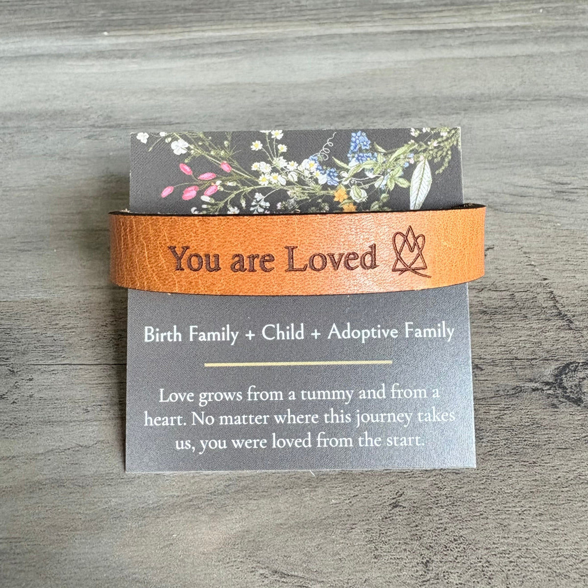 You are Loved - Adoption Snap Leather Bracelet