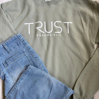 Trust Graphic Crewneck Sweatshirt