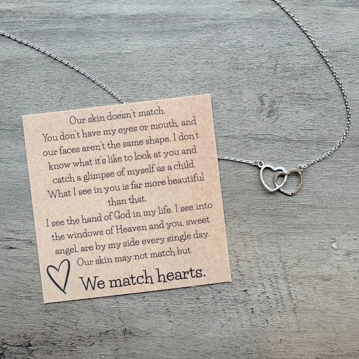 We Match Hearts Necklace