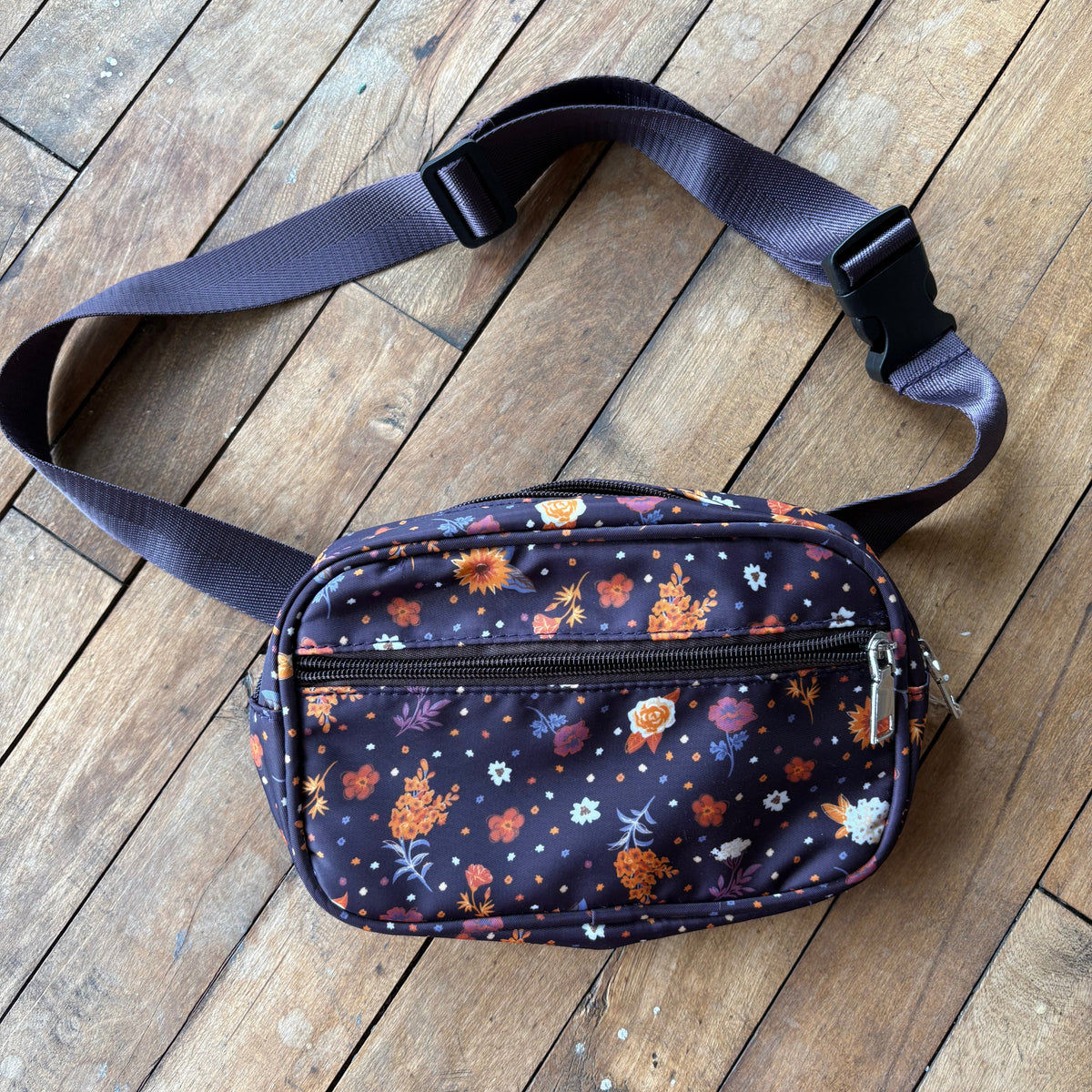 Plum Floral Belt Bag