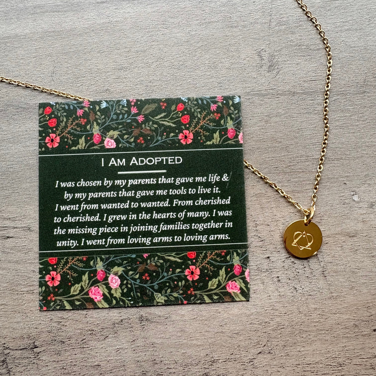 "I Am Adopted" – Adoptee Keepsake Gift