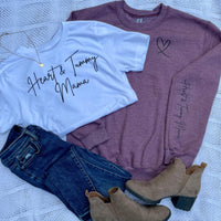 Heart & Tummy Mama Graphic Crew Neck Sweatshirt