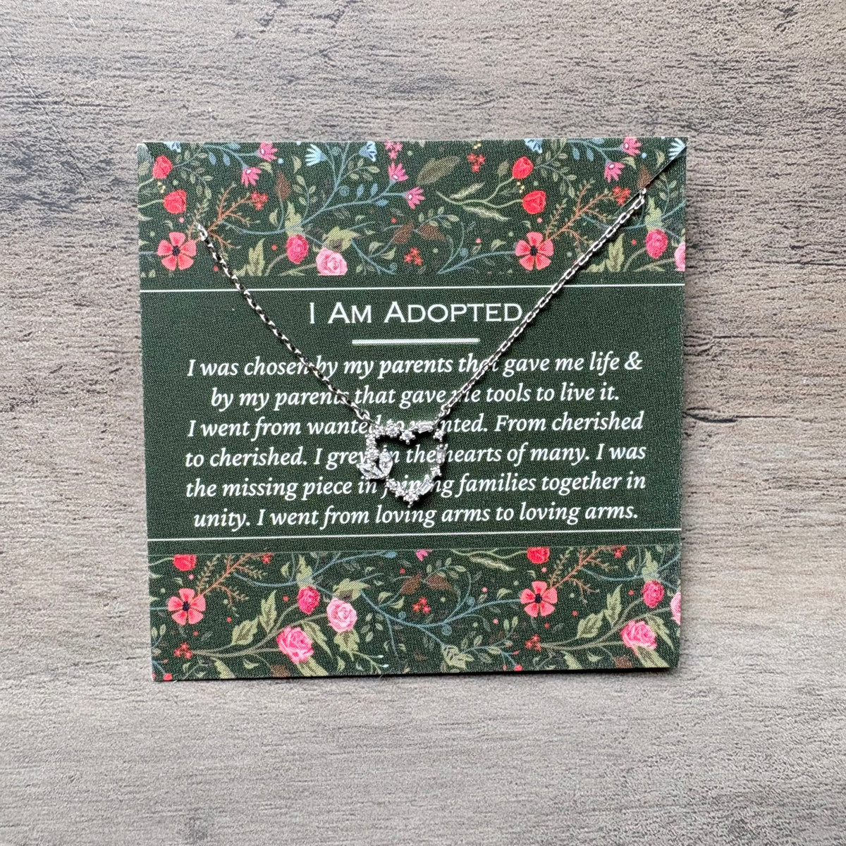 "I Am Adopted" – Adoptee Keepsake Gift