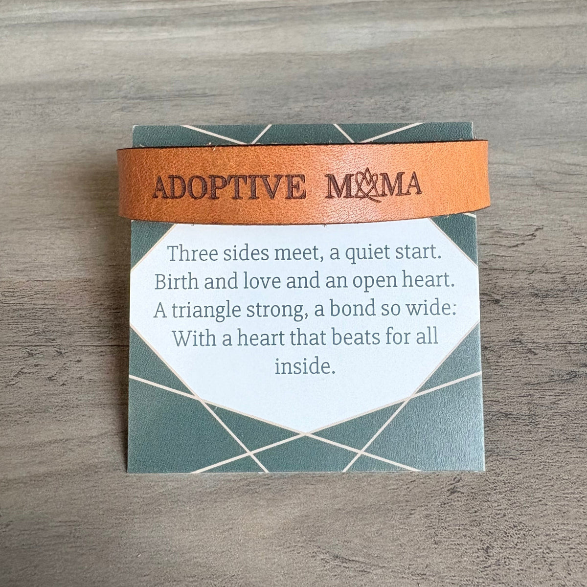 Adoptive Mom Leather Snap Bracelet | Bio + Adoptive Mom