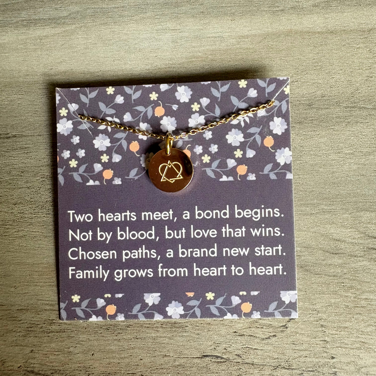 Two Hearts Meet- Adoption Keepsake Gift