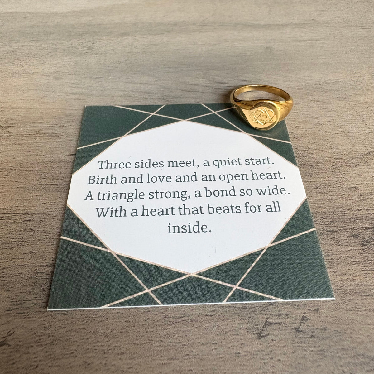 Adoption Symbol Gold Ring