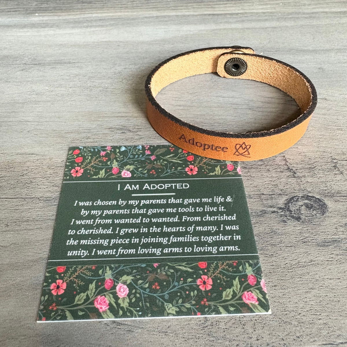 Adoptee Leather Snap Bracelet