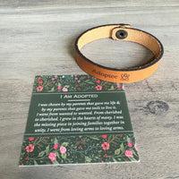 Adoptee Leather Snap Bracelet