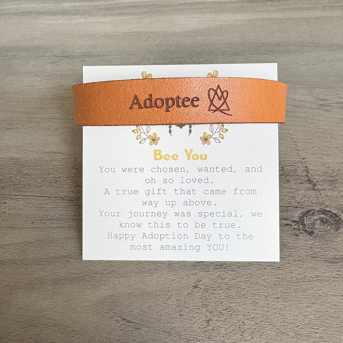 Adoptee Leather Snap Bracelet