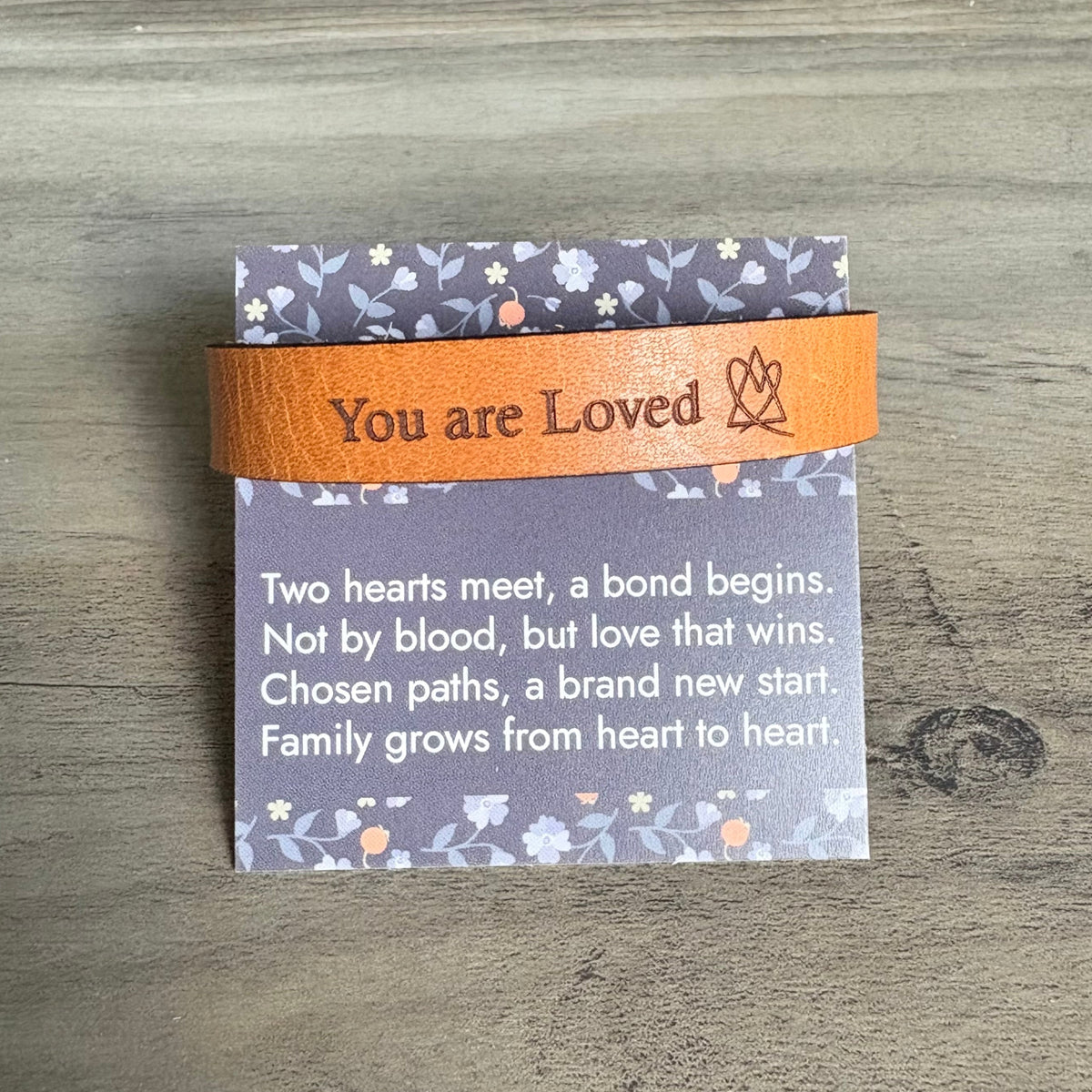 You are Loved - Adoption Snap Leather Bracelet