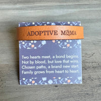 Adoptive Mom Leather Snap Bracelet | Bio + Adoptive Mom