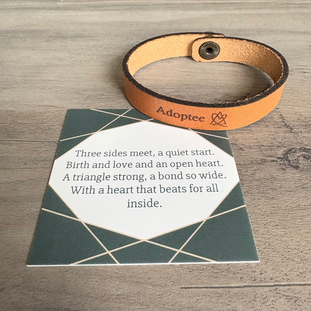 Adoptee Leather Snap Bracelet