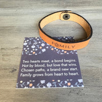 Adoptive Family Snap Leather Bracelet