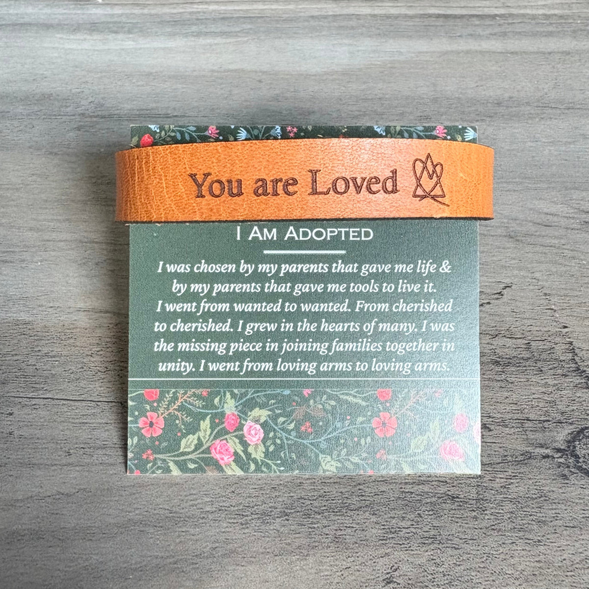 You are Loved - Adoption Snap Leather Bracelet