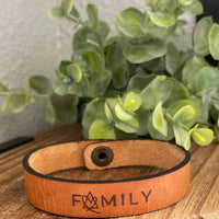 Adoptive Family Leather Bracelet