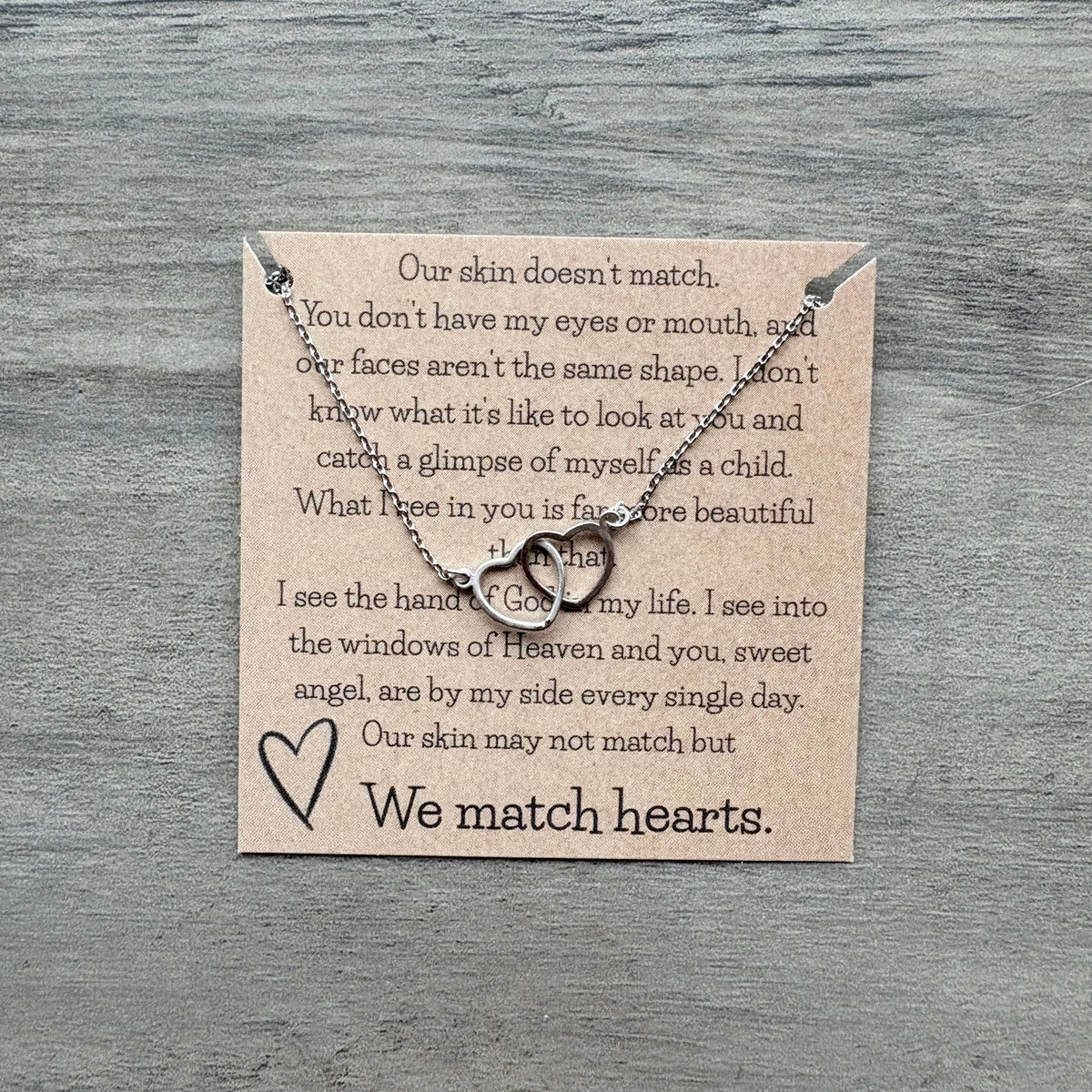 We Match Hearts Necklace