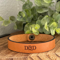 Adoptive Dad Snap Leather Bracelet
