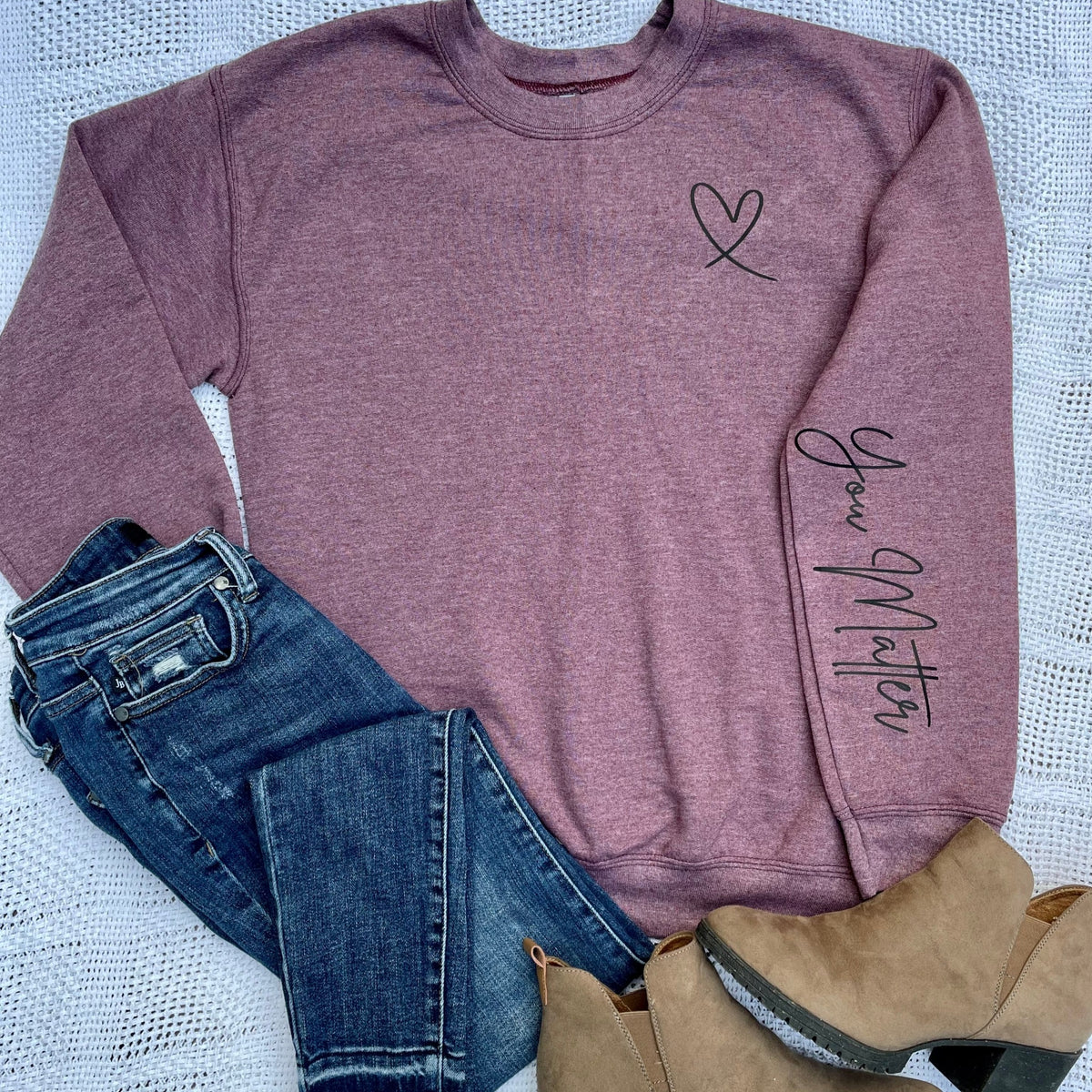 You Matter Graphic Crewneck Sweatshirt