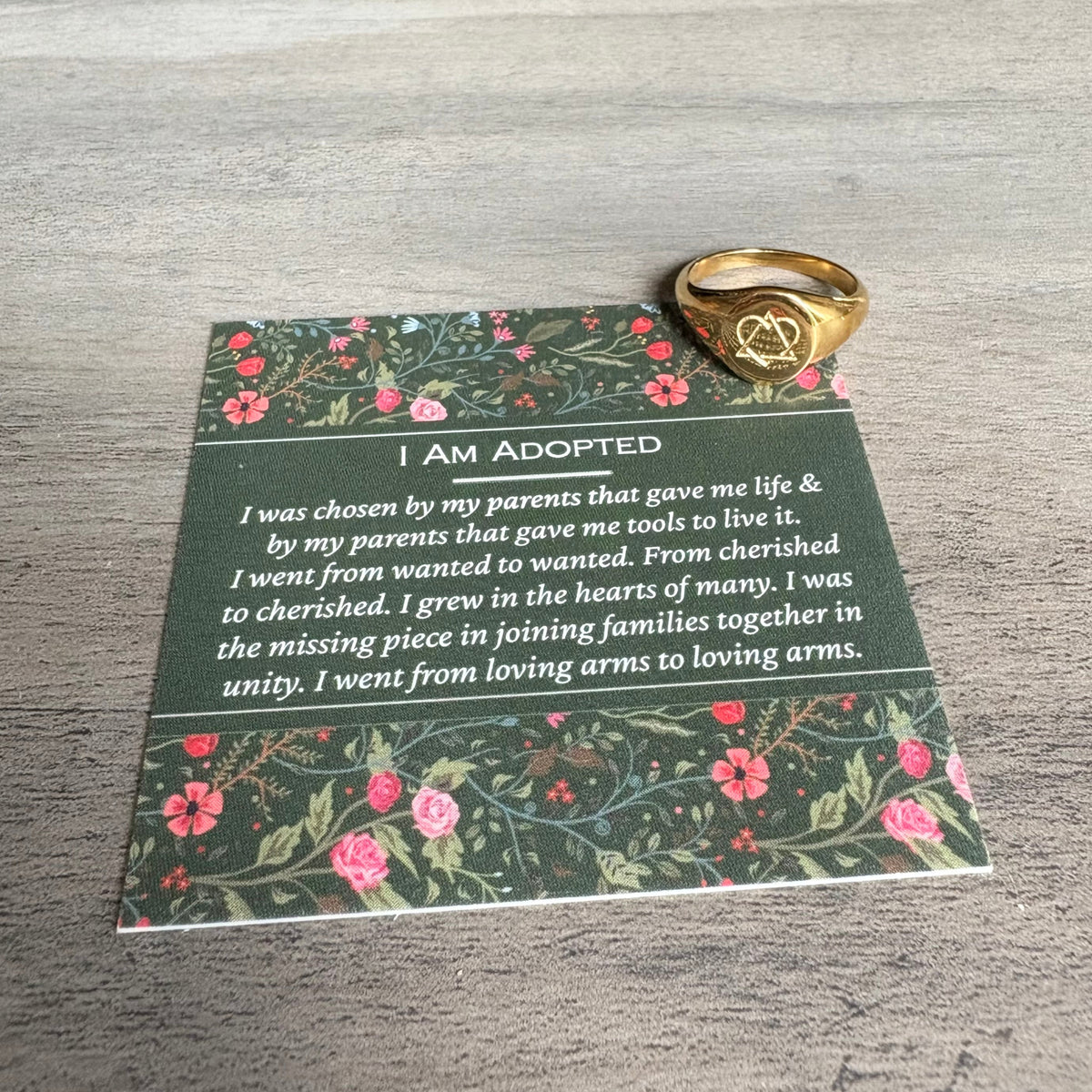 "I Am Adopted" – Adoptee Keepsake Gift