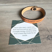 Adoptive Mom Leather Snap Bracelet | Bio + Adoptive Mom