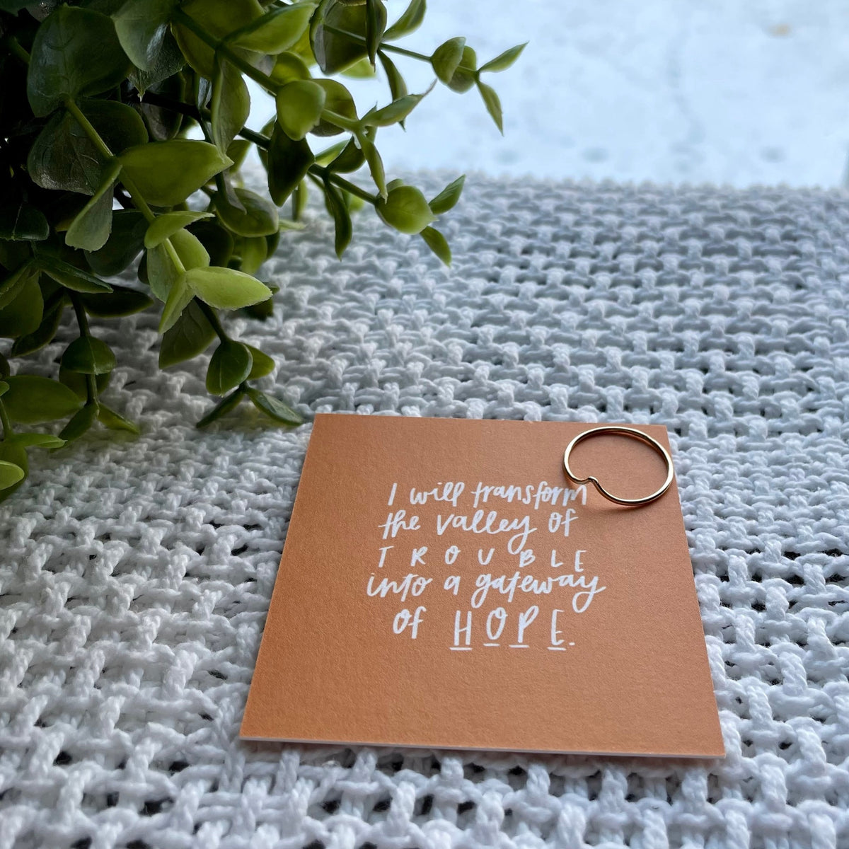 He will Comfort You- Gold Ring