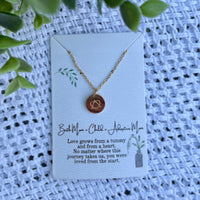 Adoption Symbol Gold Necklace- Birth Mom, Adoptee, Adoptive Mom